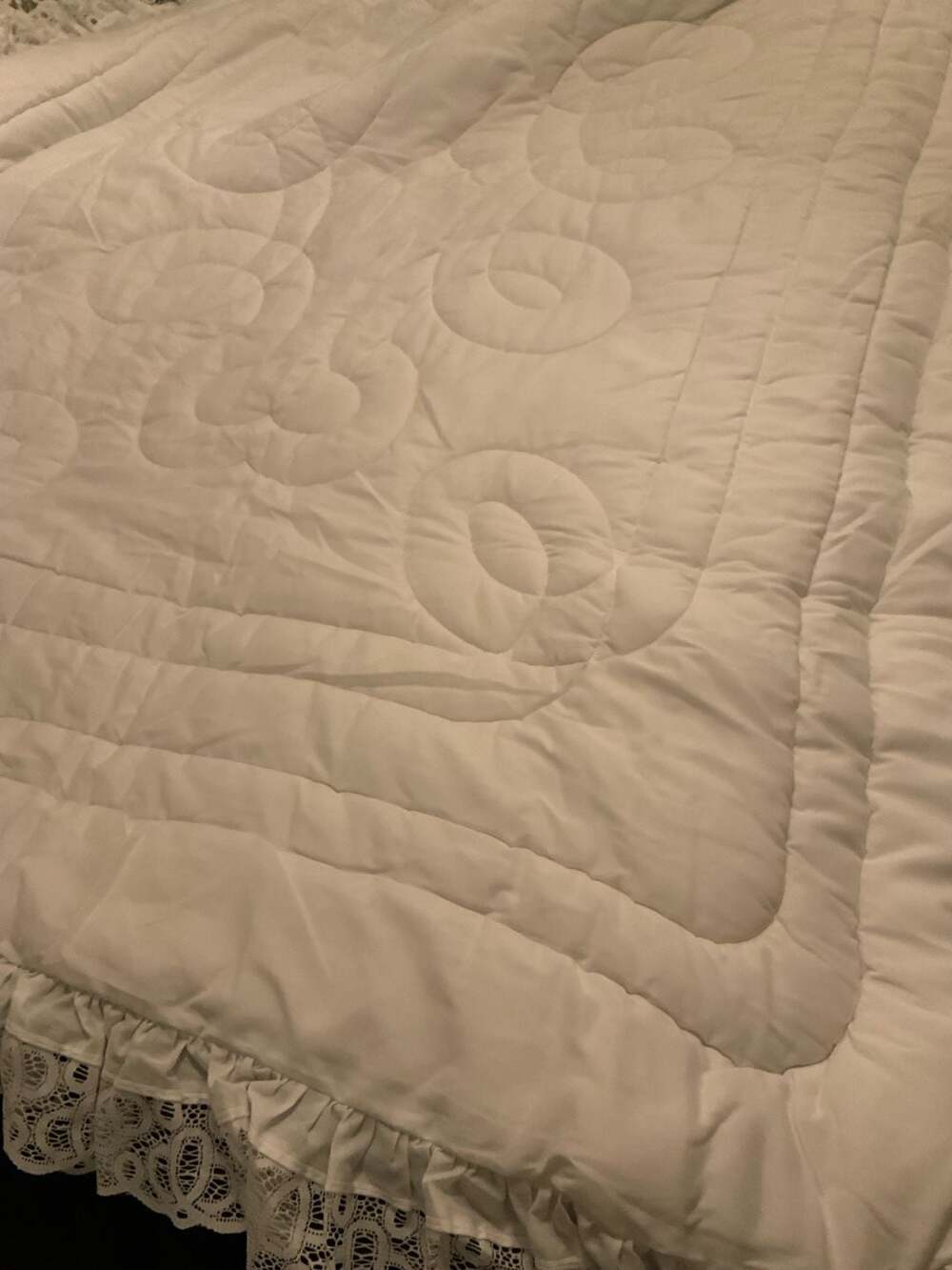Crown Crafts White Standard Sham Quilt Bedding